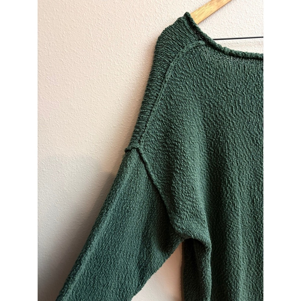 Aerie Oversized Voop Sweater Roll Neck Oversized Green Pullover Lounge Cozy - Picture 2 of 7